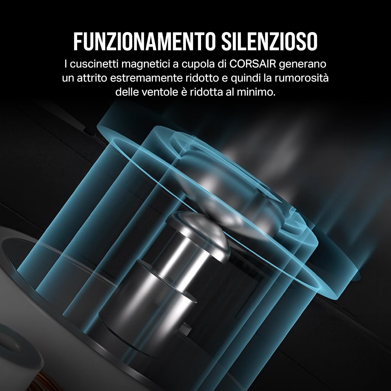 CORSAIR iCUE LINK RX140 140mm PWM Fan - Magnetic Dome Bearing - Single Fan - Black Non-RGB 1 x 140mm Black