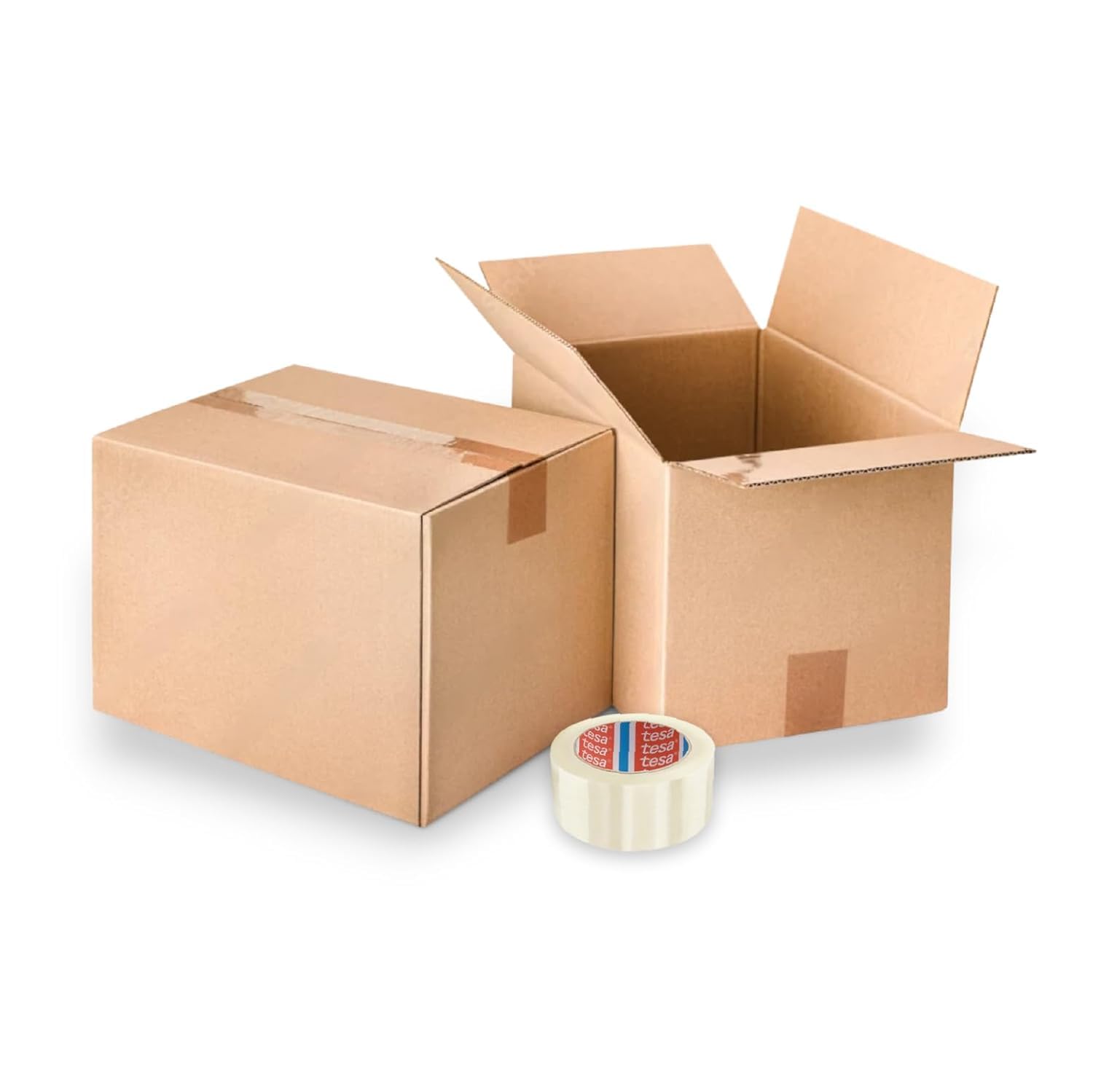 Dpm tapes - Tesa 60418 Sustainable Packaging Tape, Extra Long, 85% Recycled PET, Solvent Free, Parcels, Removals, Shipments, Guaranteed Sealing <25 kg - Transparent - 132 m x 50 mm