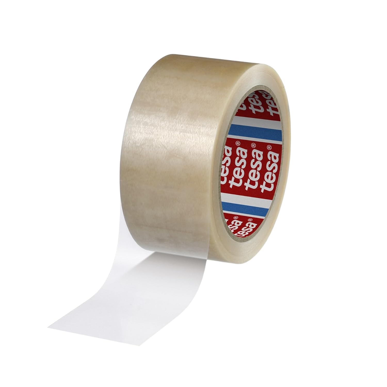 Dpm tapes - Tesa 60418 Sustainable Packaging Tape, Extra Long, 85% Recycled PET, Solvent Free, Parcels, Removals, Shipments, Guaranteed Sealing <25 kg - Transparent - 132 m x 50 mm