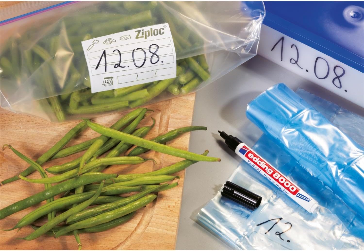 EDDING Set of 3 special frozen markers 8000, 1 mm, colour: Black