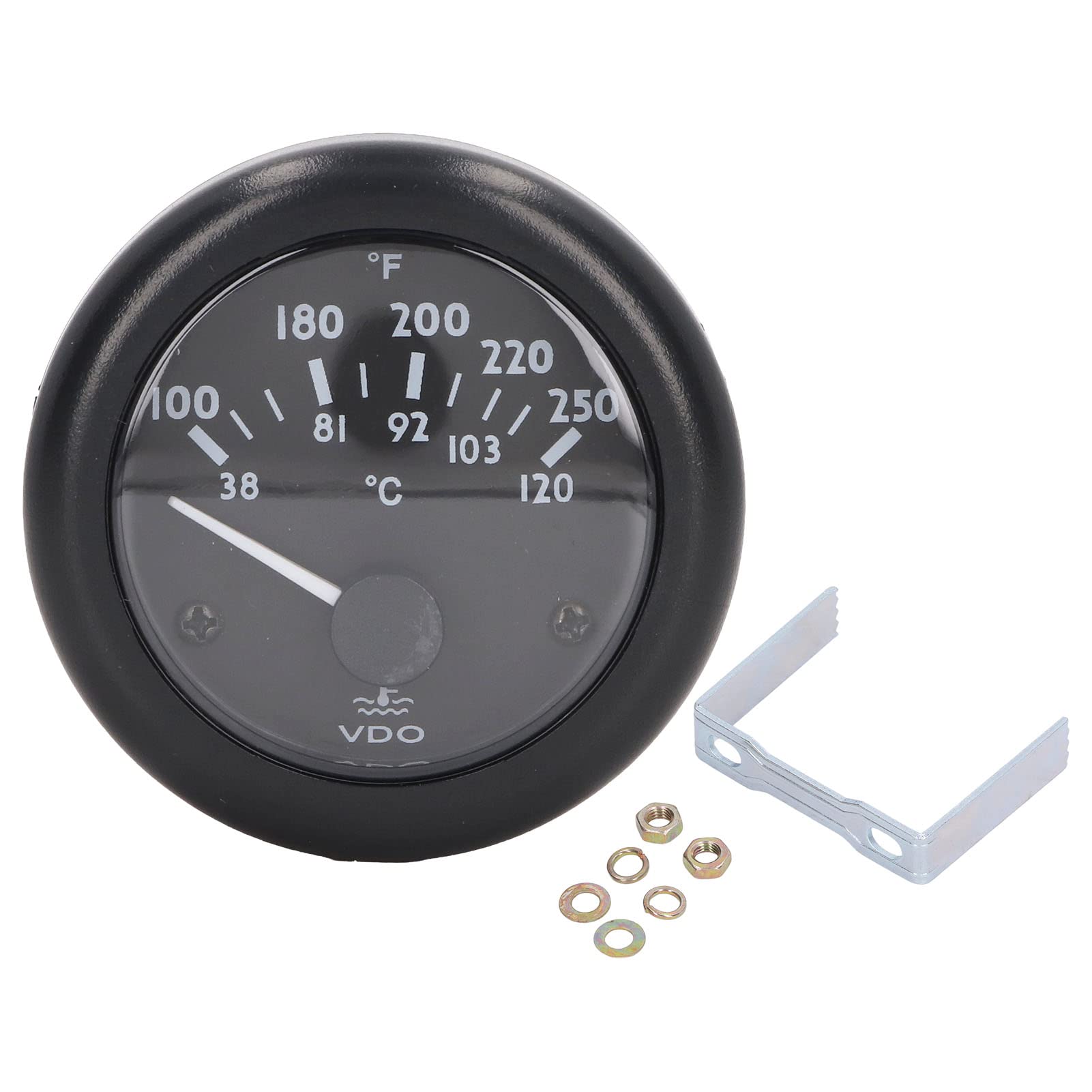 Engine Water Temperature 2in Wide Range Front Waterproof Generator Water Temp Meter (12V) 12V 12V