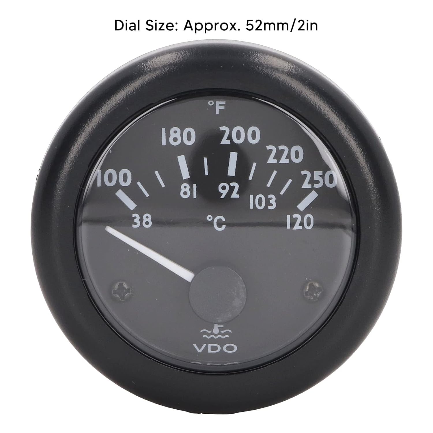 Engine Water Temperature 2in Wide Range Front Waterproof Generator Water Temp Meter (12V) 12V 12V