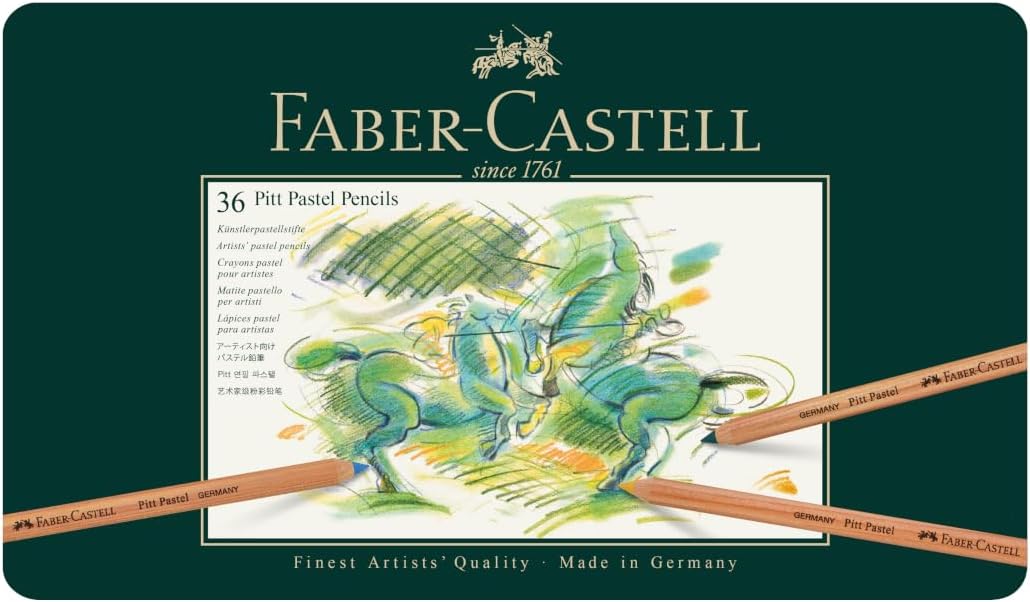 Faber-Castell 112136 Pitt Pastel Artist Pencils, Metal Case of 36 36 Units (Pack of 1) Single