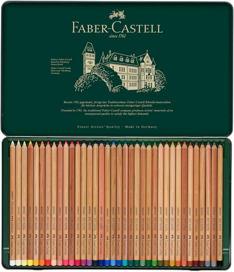 Faber-Castell 112136 Pitt Pastel Artist Pencils, Metal Case of 36 36 Units (Pack of 1) Single