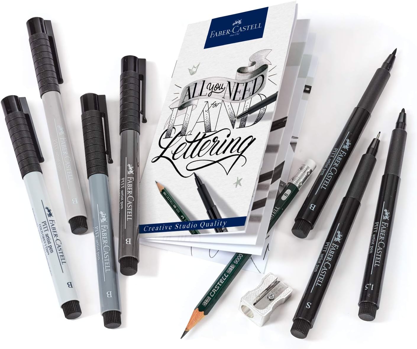 Faber-Castell 267118 Marker, Black and Grey, 8 1 Black and Gray