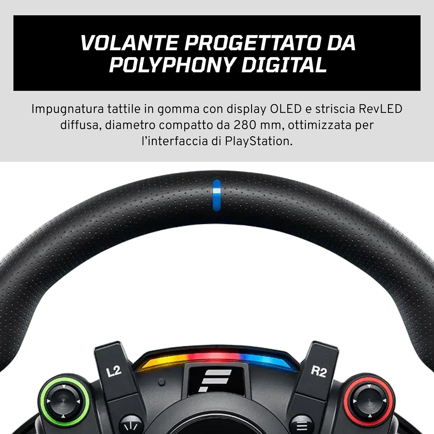 FANATEC Officially Licensed Gran Turismo DD Pro PlayStation® Sim Racing Wheel, Base and Pedals – Polyphony Digital Wheel, 5 Nm FluxBarrier Direct Drive, Set of 2 Pedals for PC, PS5, PS4