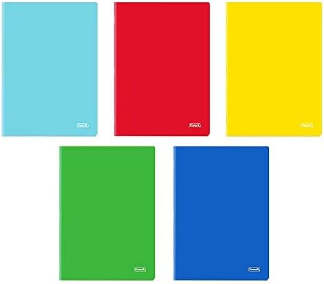 Favorit cf.5 A4 notebooks, single color cover, 5mm square ruling, 80g/m2 paper, red, yellow, blue, green, turquoise