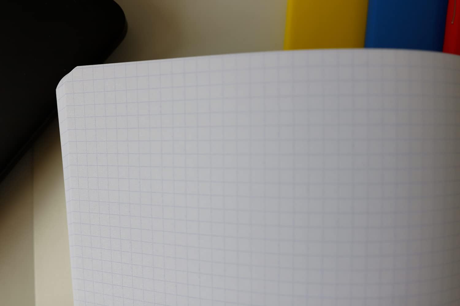 Favorit cf.5 A4 notebooks, single color cover, 5mm square ruling, 80g/m2 paper, red, yellow, blue, green, turquoise