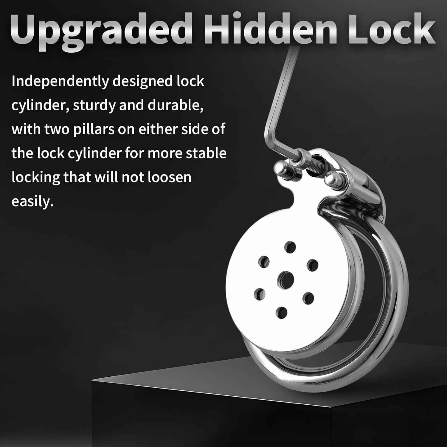 Flat Chastity Cage - 4IN1 Metal Chastity Device with Upgraded Invisible Lock & Chastity Belt, Stainless Steel Cock Cage with Penis Plugs & Tray Base, BDSM Bondage Gear Adult Sex Toys for Men (1.57in) (40mm/1.57in)