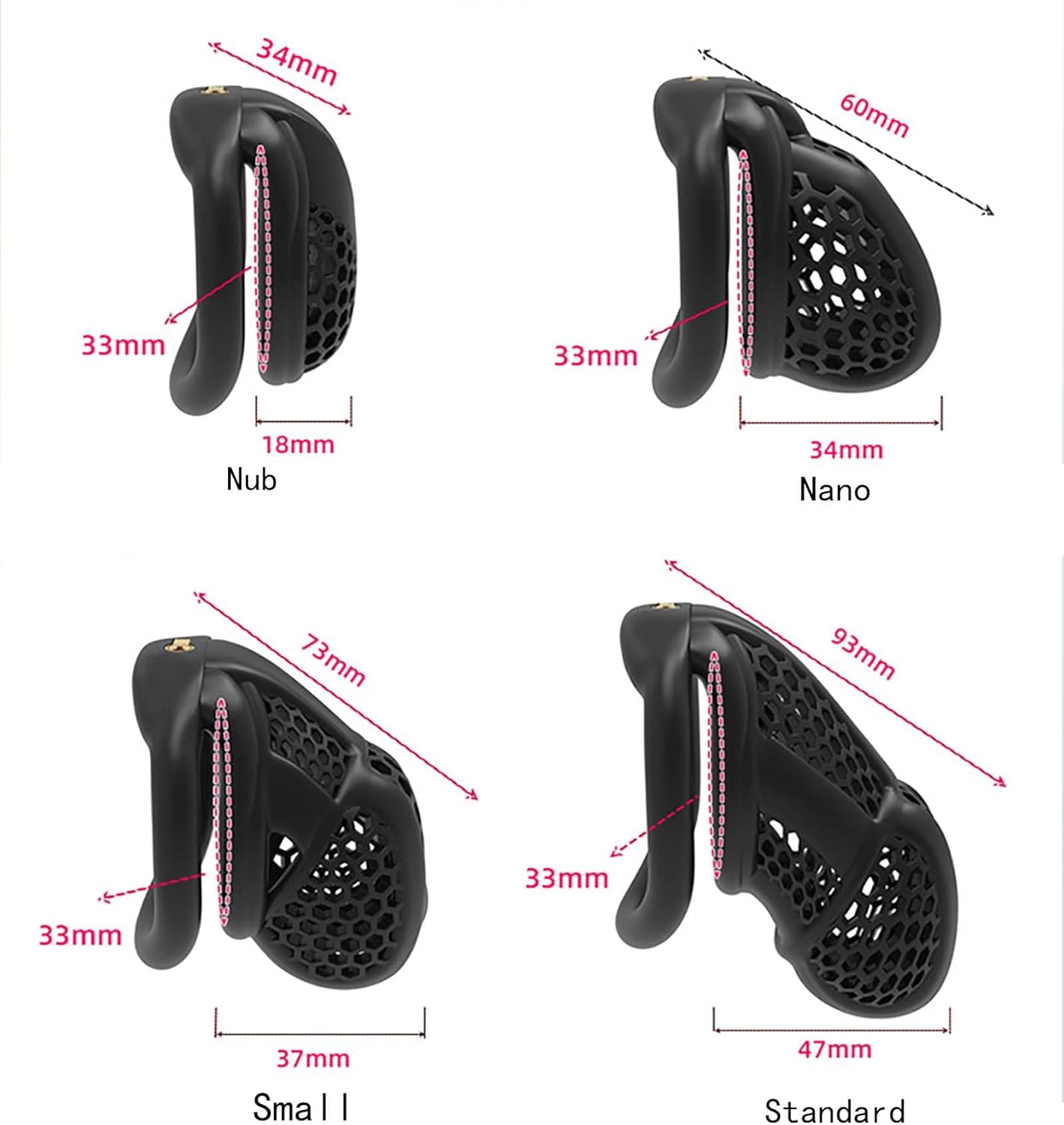 Honeycomb Fitness Cage, Fitness Accessories with 4 Arc Rings and 1 Adjustable Belt, Special Lightweight and Breathable Cage -A61IT B:Small B:Black