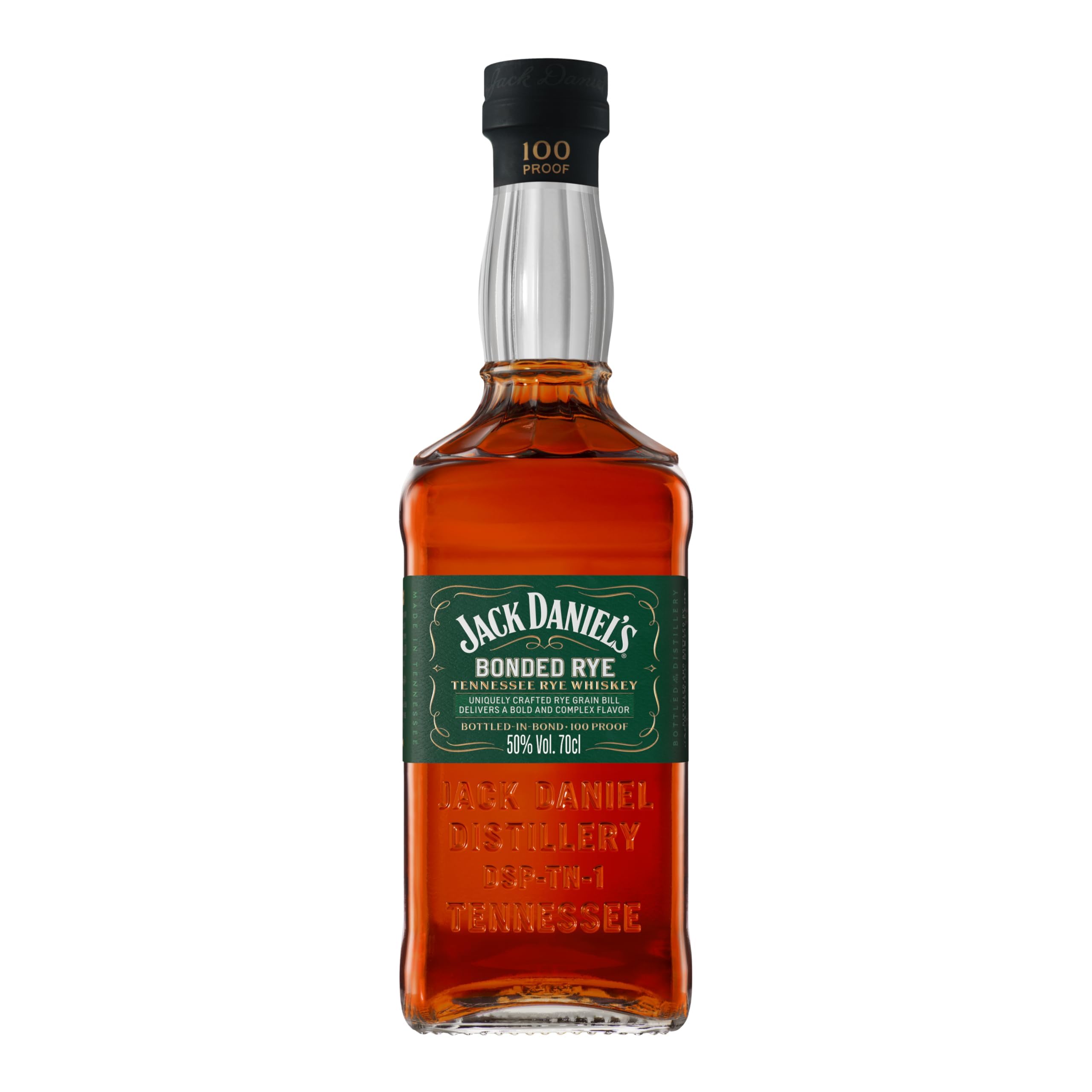 Jack Daniel's Bonded Rye Tennessee Whiskey – Premium American Whiskey, Intense and Authentic Taste, Fruity Flavor, Traditionally Aged, 50% Vol., 70 cl Glass Bottle