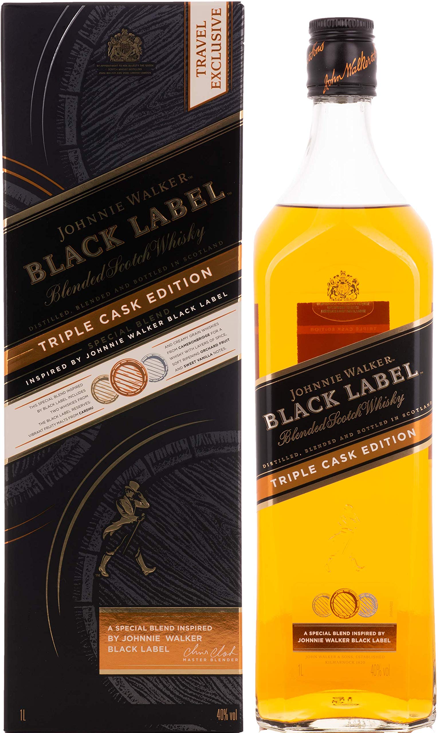 Johnnie Walker BLACK LABEL Blended Scotch Whiskey TRIPLE CASK EDITION 40% Vol. 1l in Giftbox