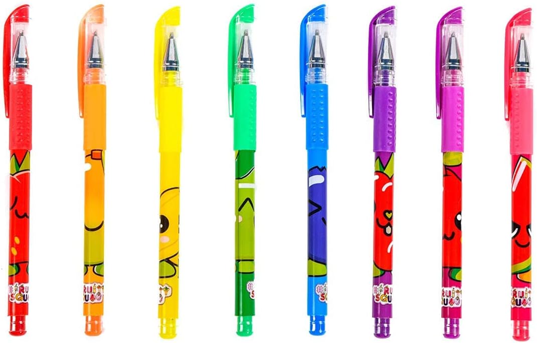 JouetPrive-Fruity Squad Gel Pens with Fragrance, 8 pcs.