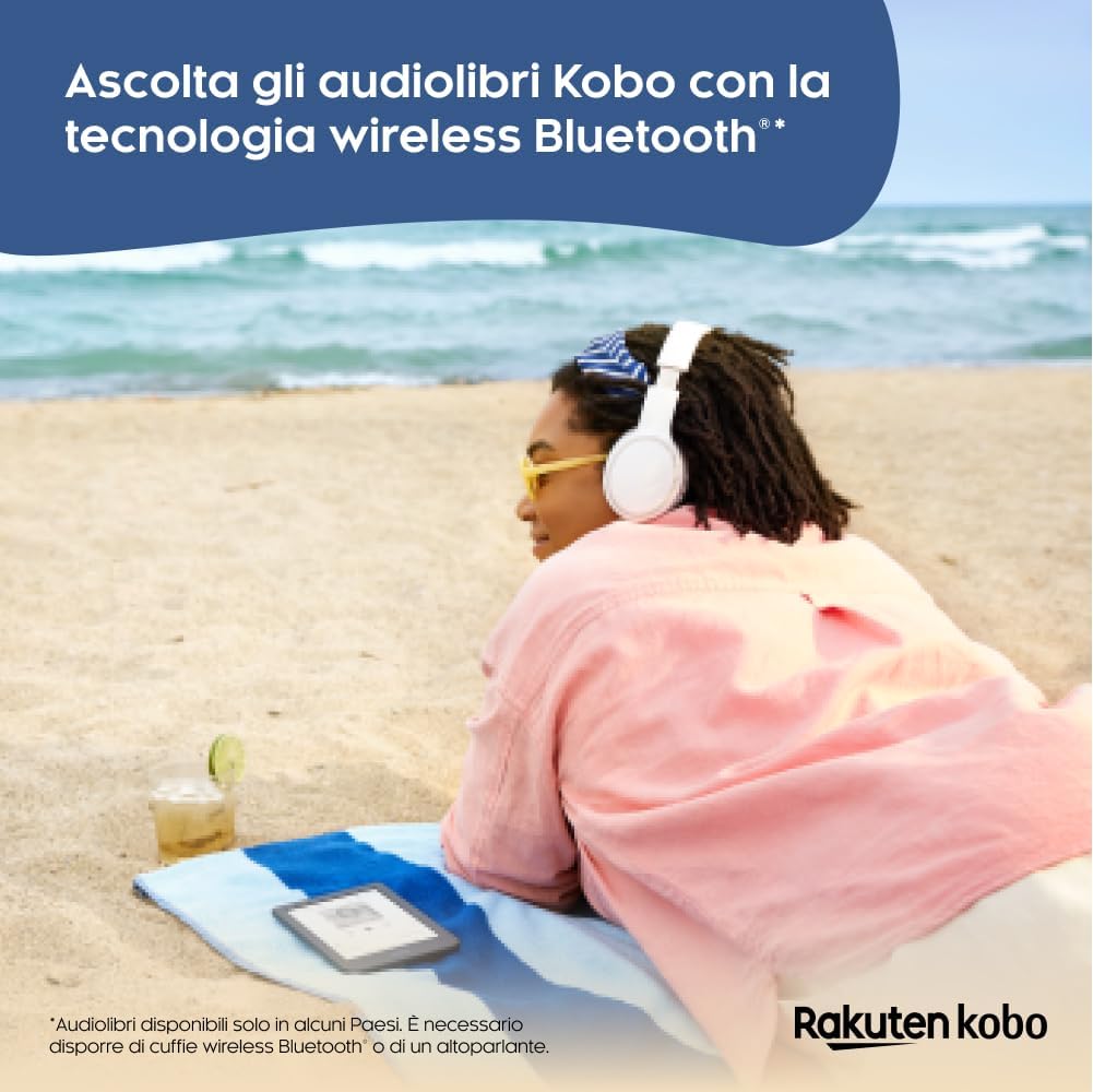 Kobo Clara 2E | eReaders | 6" HD anti-glare touchscreen | ComfortLight PRO blue light reduction | Adjustable brightness | WiFi | 16 GB storage | Paper and Ink technology | Deep Ocean Blue