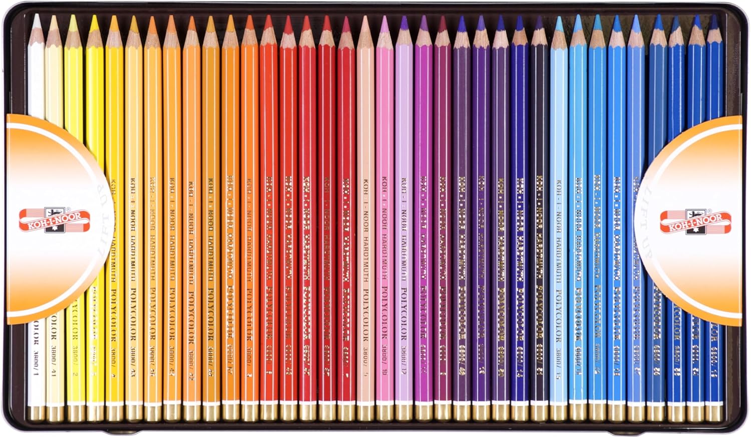 Koh-I-Noor - Set of 72 Best Quality Polycolor Drawing Colored Pencils in Metal Gift Box, Multi-Colour
