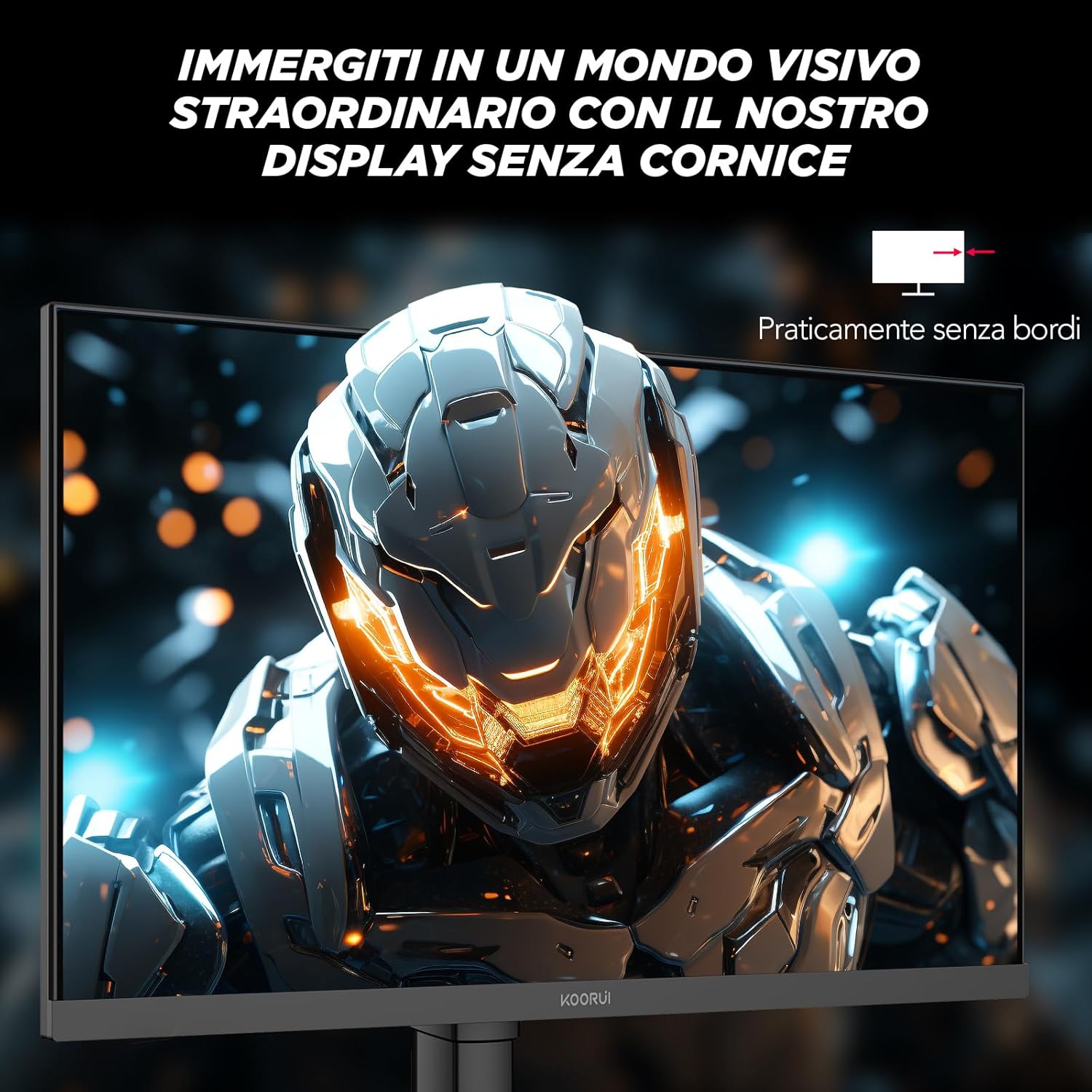 KOORUI G2511E Gaming Monitor 25 Inch, FHD 320Hz, 1ms, HDR400, Fast IPS, Adaptive Sync, VESA 75x75mm, ergonomic adjustment 25 Inch IPS/FHD/320Hz