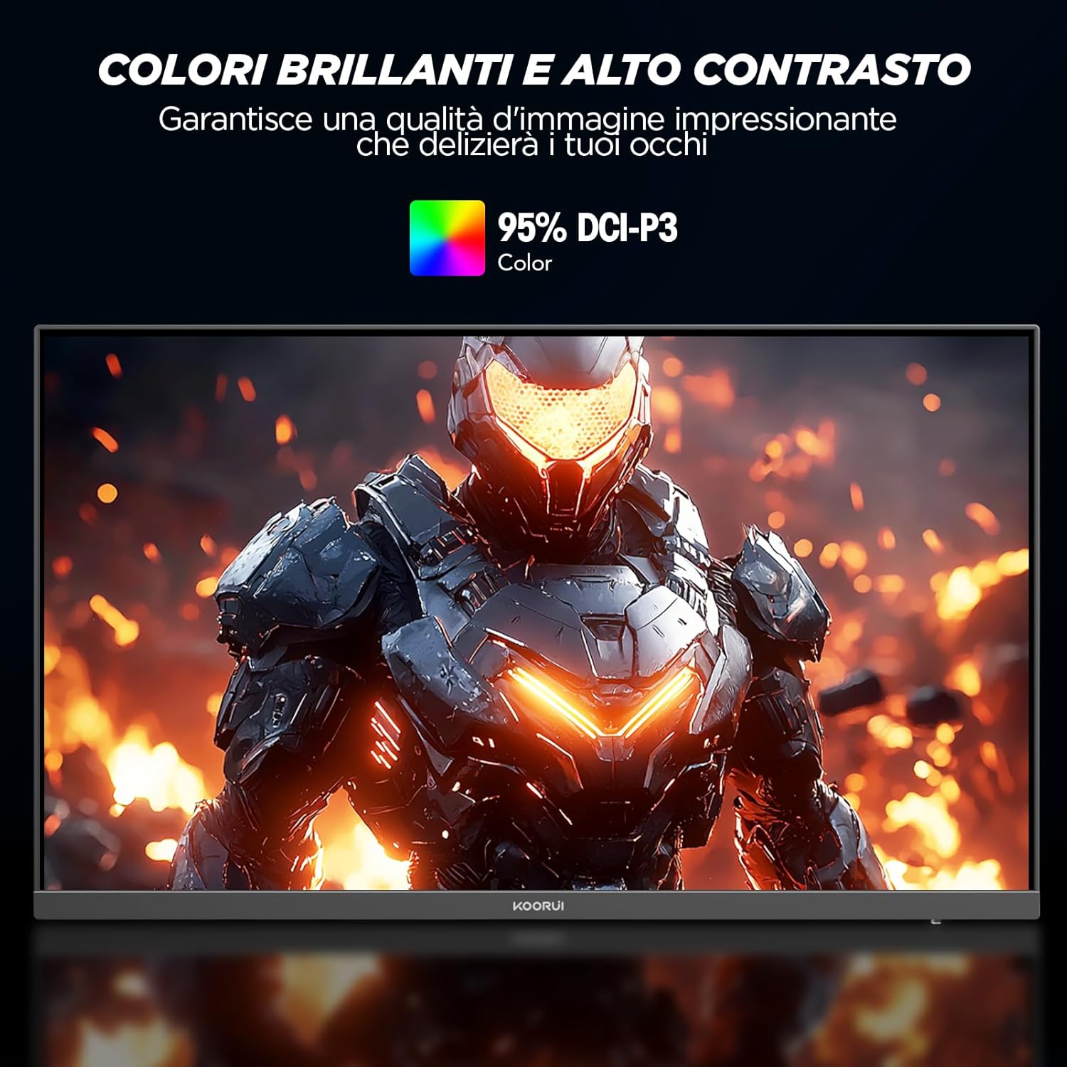 KOORUI G2511E Gaming Monitor 25 Inch, FHD 320Hz, 1ms, HDR400, Fast IPS, Adaptive Sync, VESA 75x75mm, ergonomic adjustment 25 Inch IPS/FHD/320Hz