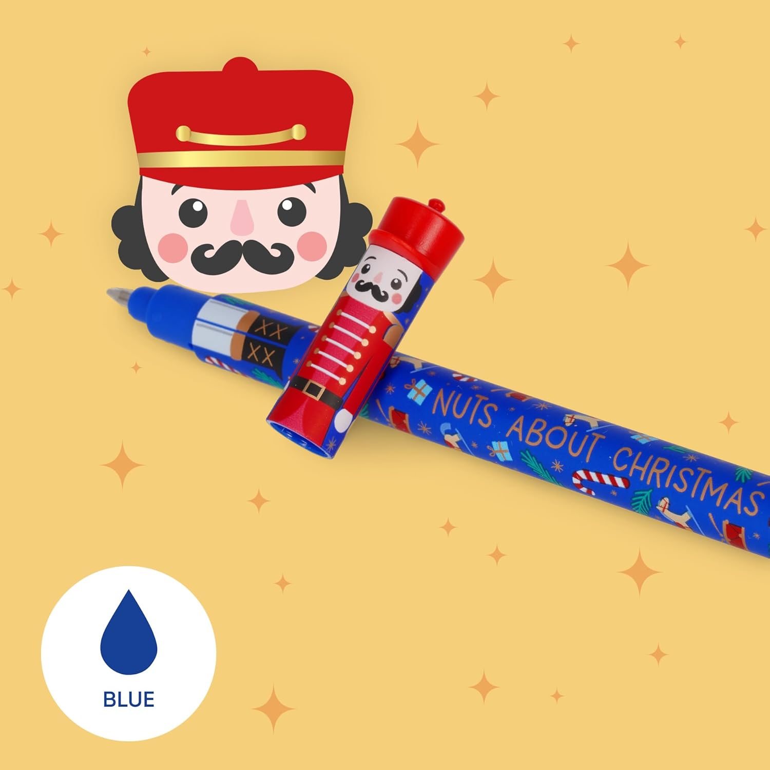 Legami - Set of 3 Erasable Gel Pens, Christmas Edition, Pens with Thermosensitive Erasable Ink, Red, Blue, Green, Christmas Erasable Pen, Erases Without Consuming the XMAS Sheet