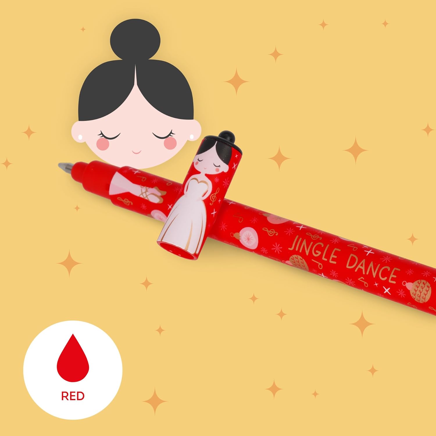 Legami - Set of 3 Erasable Gel Pens, Christmas Edition, Pens with Thermosensitive Erasable Ink, Red, Blue, Green, Christmas Erasable Pen, Erases Without Consuming the XMAS Sheet