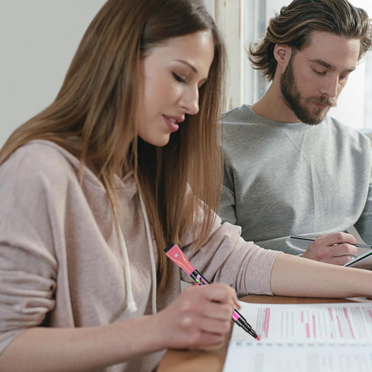 Liquid Chalk Markers, 8 Pcs Water Soluble Fluorescent Markers, 1mm Fine Tip, Dry Erase, for LED Light Board, Erasable