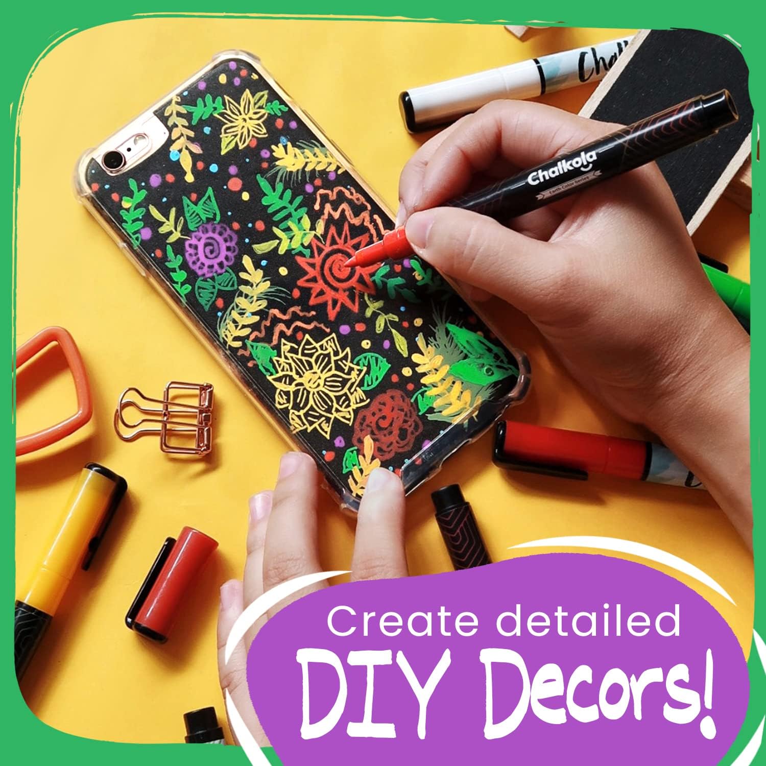 Liquid Chalk Pens (10 Pack) with Gold & Silver - Extra Fine Tip Dry Erase Marker Pens for Blackboard, Windows, Chalkboard Signs, Bistro - 1mm Tip 1 unit (Pack of 10)