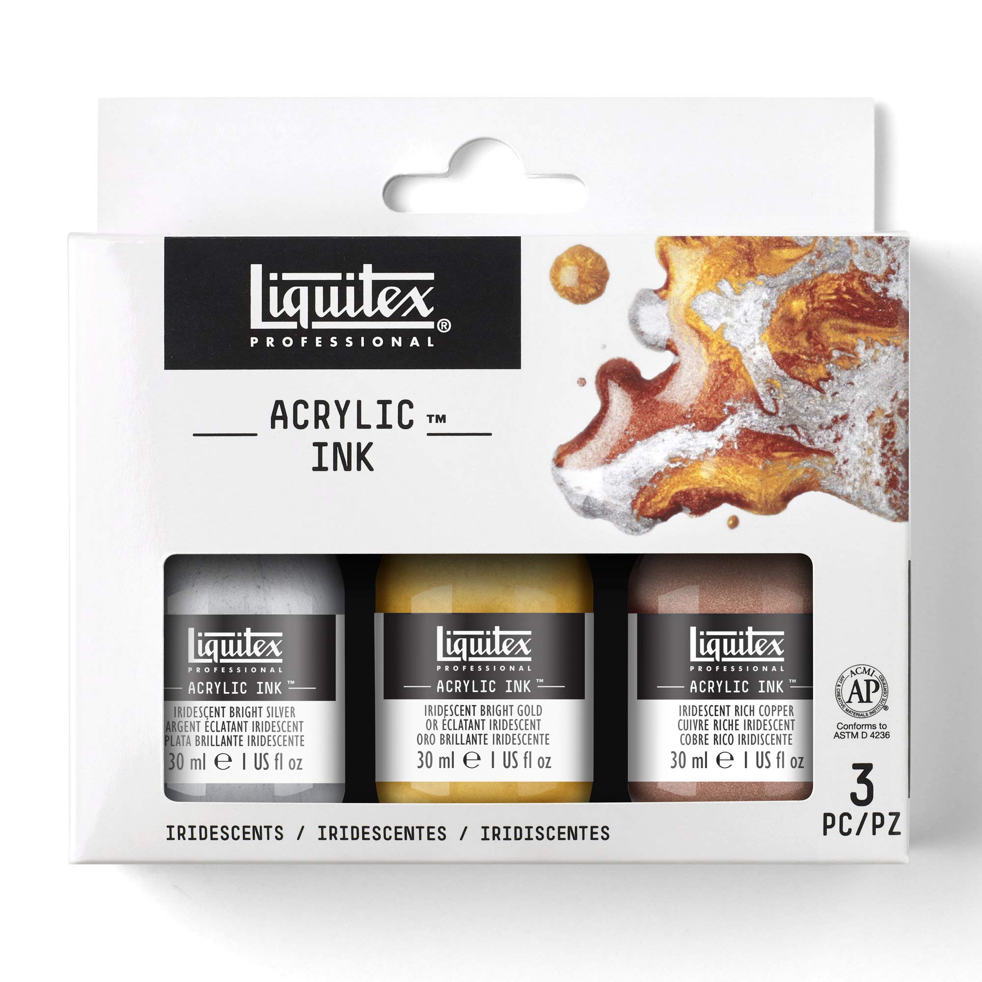 Liquitex Ink! Set of 3 "Iridescent" 30 ml bottles Iridescent 30 ml