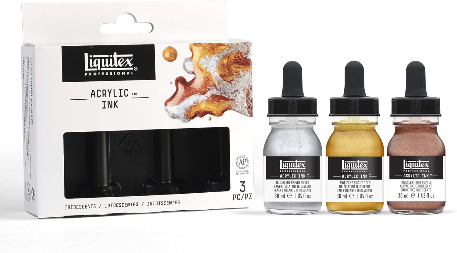 Liquitex Ink! Set of 3 "Iridescent" 30 ml bottles Iridescent 30 ml