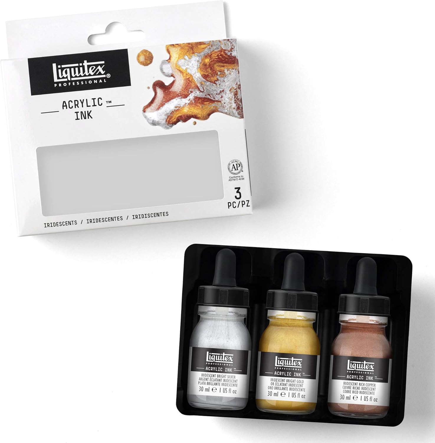 Liquitex Ink! Set of 3 "Iridescent" 30 ml bottles Iridescent 30 ml