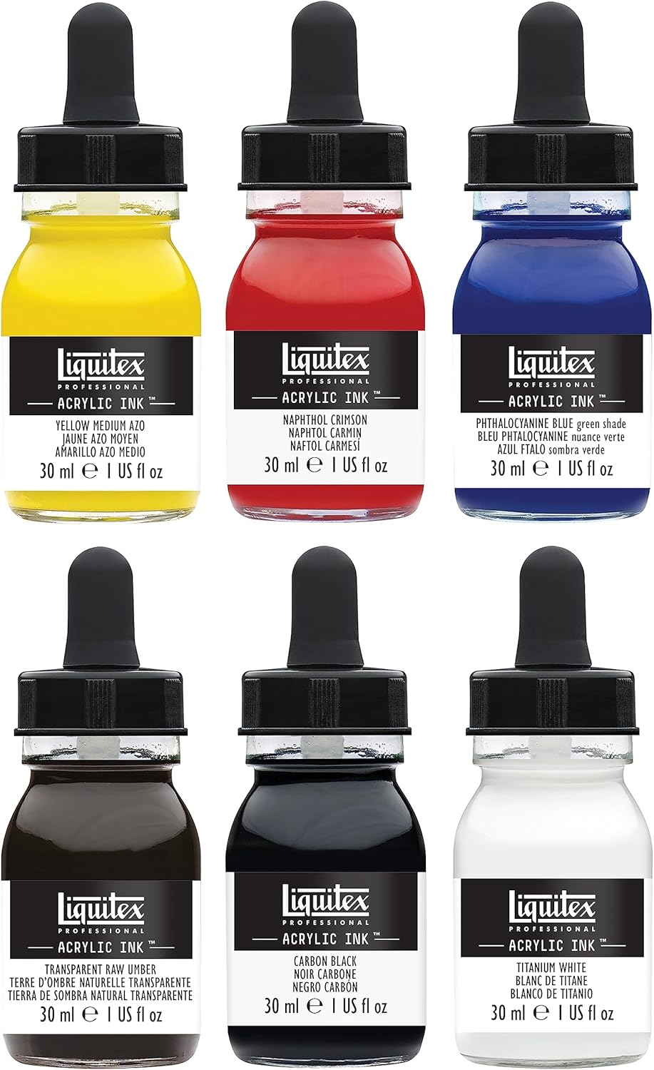 Liquitex Ink! Set of 6 30 ml bottles "Essentials" Essentials 6 x 30 ml