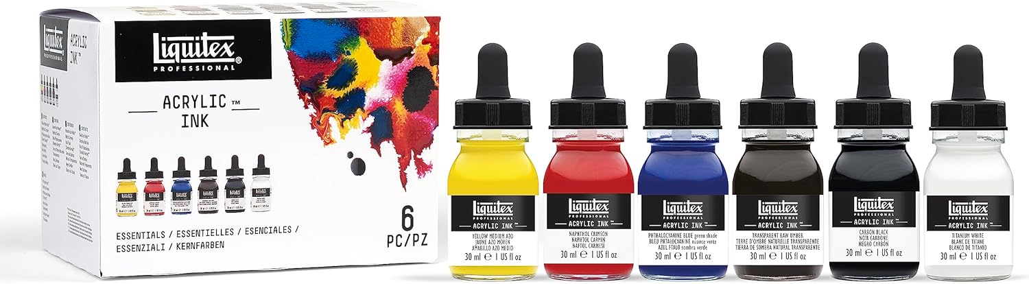 Liquitex Ink! Set of 6 30 ml bottles "Essentials" Essentials 6 x 30 ml