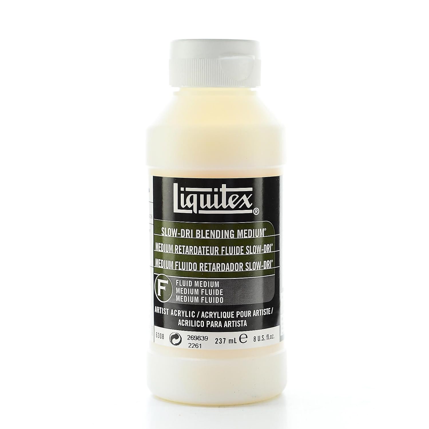 Liquitex - Slow-Dri retarding fluid medium for acrylic colours, 237 ml bottle 237 ml (Pack of 1) 237 ml