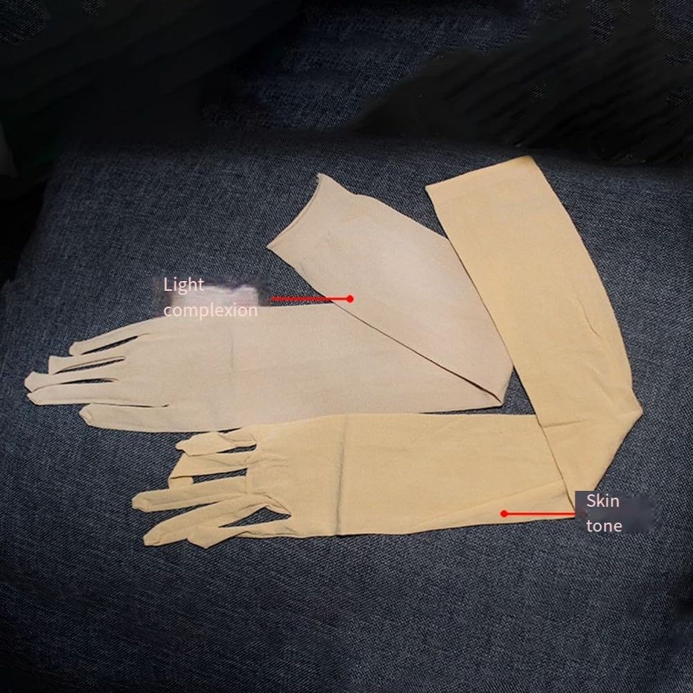 Long Breathable Seamless Nylon Gloves Perfectly Designed for Home and Social Gatherings White