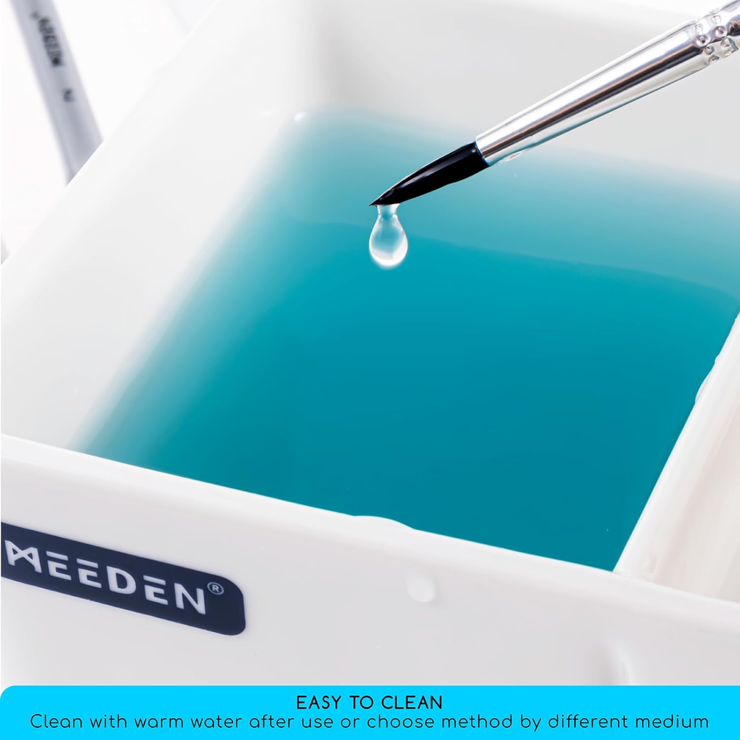 MEEDEN 15Pcs Miniature Paintbrush Set, Professional Fine Tip Brush Set, Acrylic Painting Brushes, Watercolor, Oil Painting, Face and Nail Models