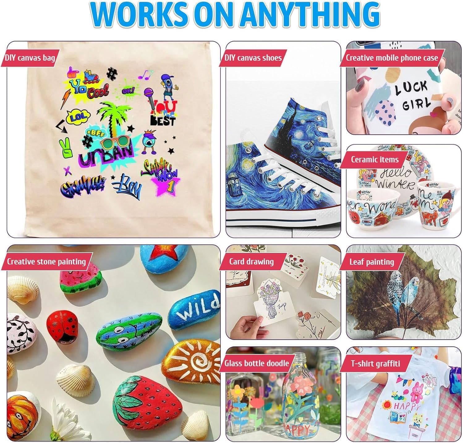 MIAOKE 120 Dual Tip Markers, with 3 Coloring Books, Thick and Thin Markers, 3 Refills and a Black Waterproof Case for Painting Fabric Bag