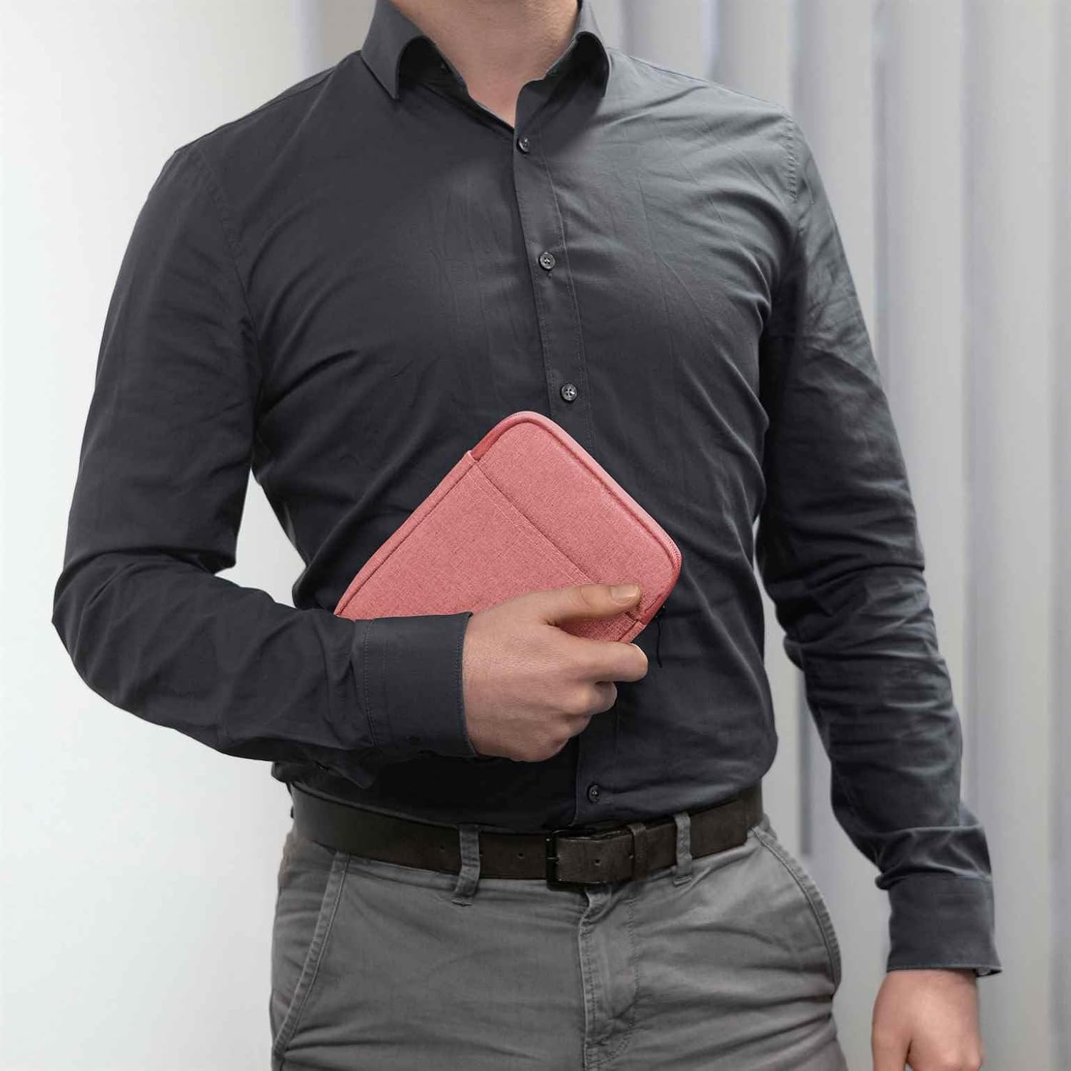 moex Case for Amazon Kindle (2019) - Case with Accessory Compartment, E-Book Reader Minimalist Zipper Case, Waterproof, Coral Pink