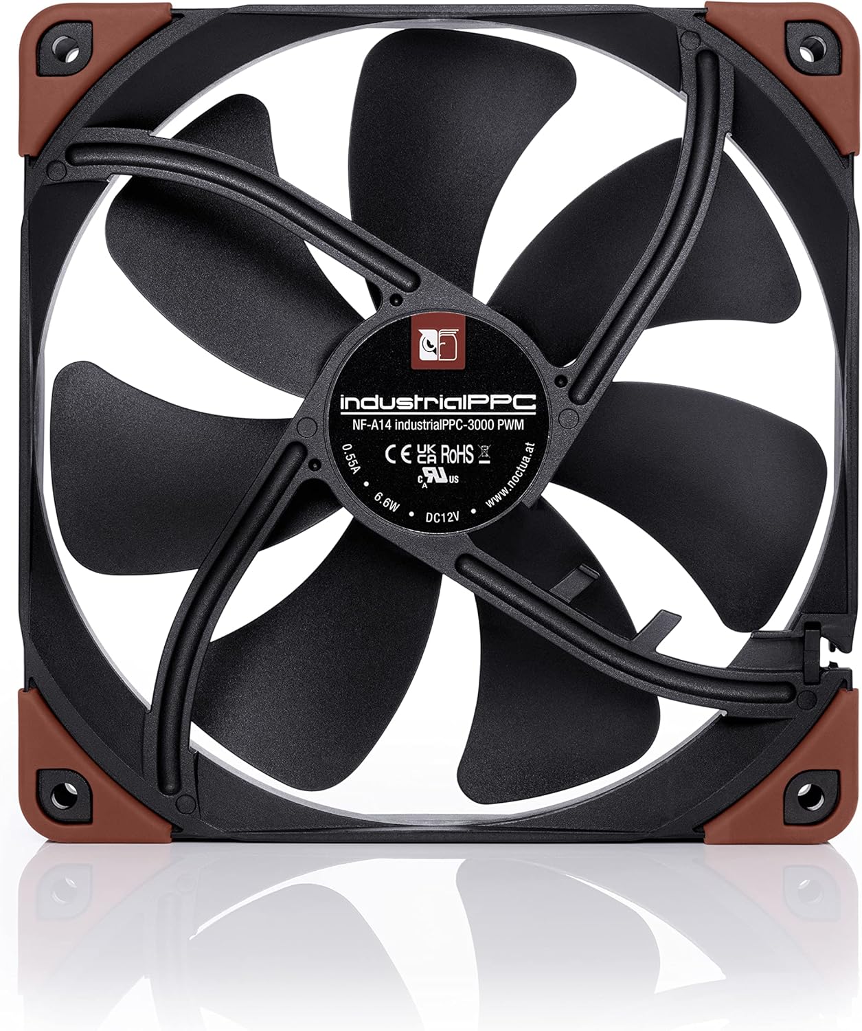 Noctua NF-A14 iPPC-3000 PWM, Heavy Duty Fan, 4-Pin, 3000 RPM (140 mm, Black)