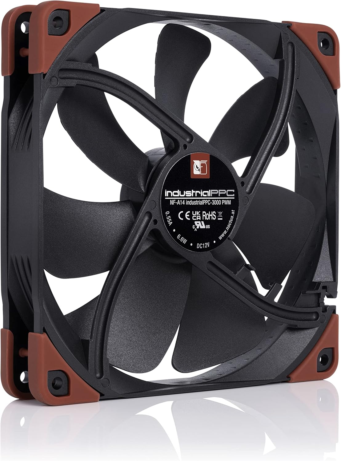 Noctua NF-A14 iPPC-3000 PWM, Heavy Duty Fan, 4-Pin, 3000 RPM (140 mm, Black)
