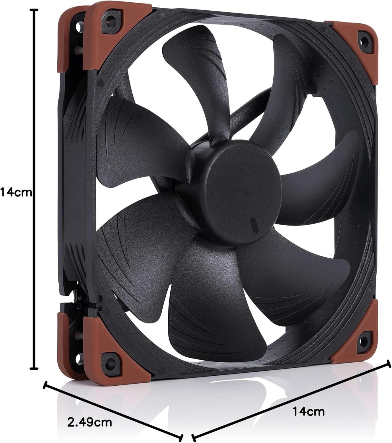 Noctua NF-A14 iPPC-3000 PWM, Heavy Duty Fan, 4-Pin, 3000 RPM (140 mm, Black)