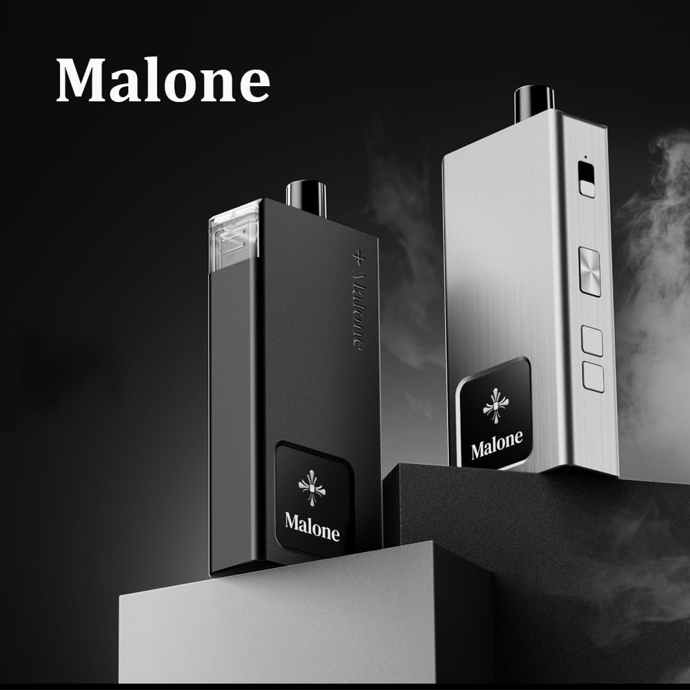 Original VAPTIO MALONE Pod Mod Electronic Cigarette Vape Kit 2000mAh 35W Starter Kit with 0.6ohm Resistance 5.0ml Pod Vape Kit No E-Liquid No Nicotine (black)