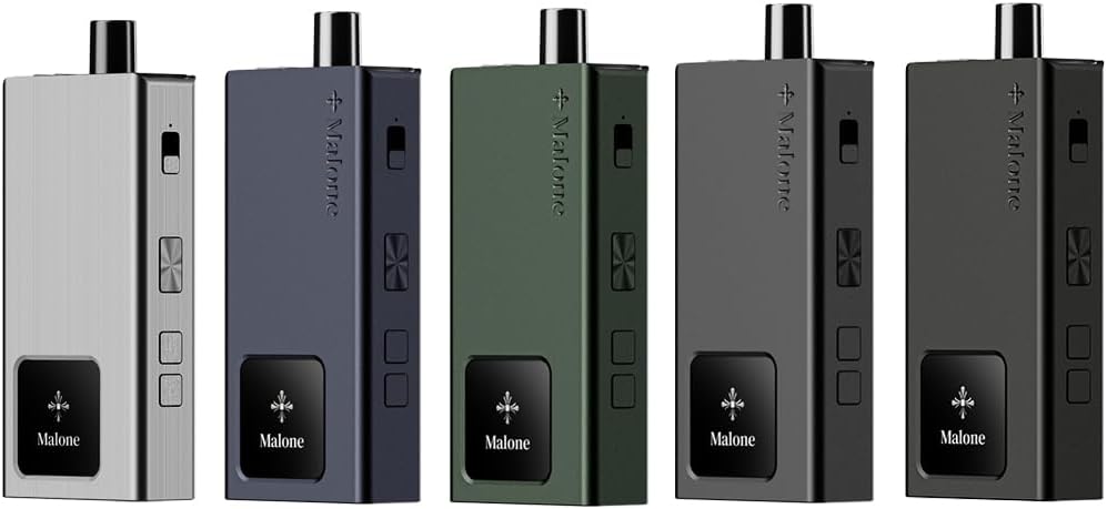 Original VAPTIO MALONE Pod Mod Electronic Cigarette Vape Kit 2000mAh 35W Starter Kit with 0.6ohm Resistance 5.0ml Pod Vape Kit No E-Liquid No Nicotine (black)