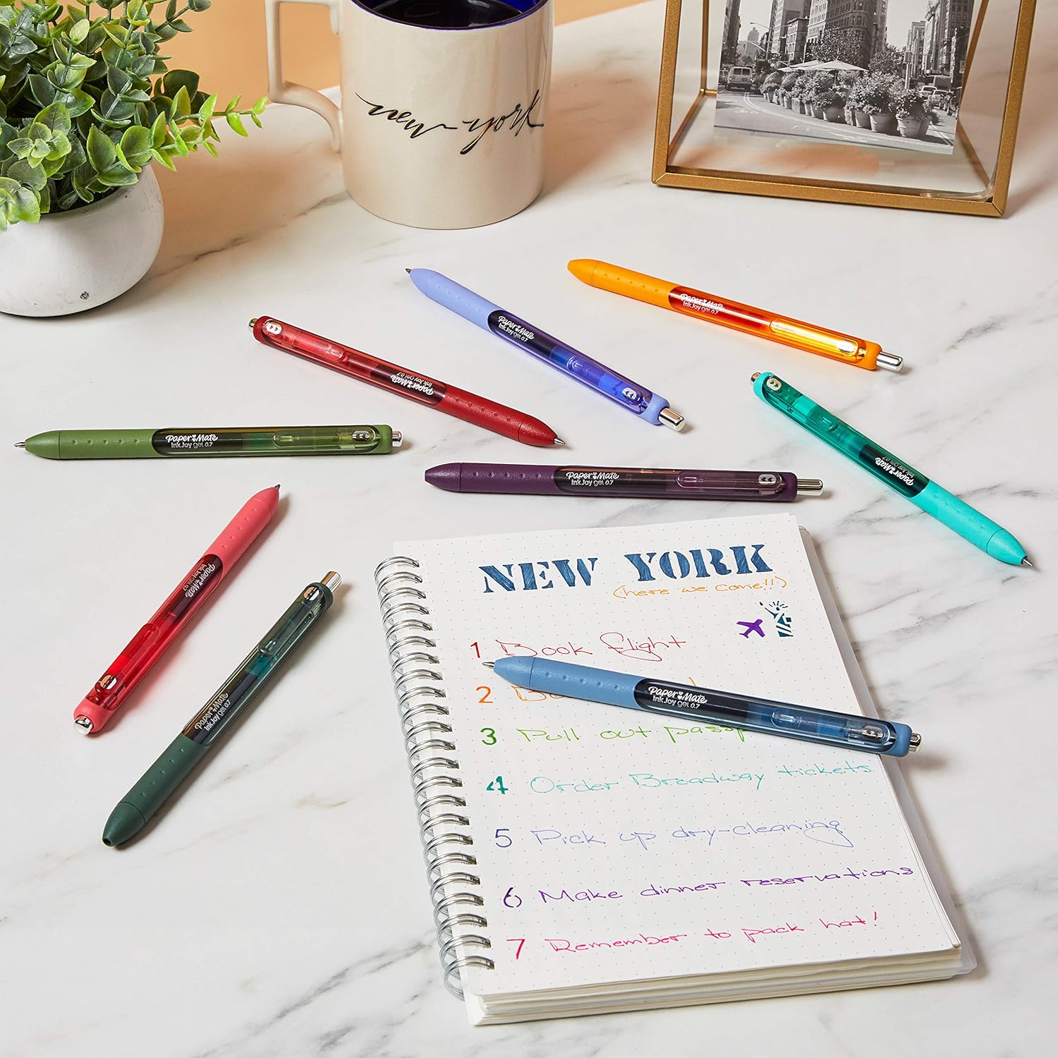 Paper Mate InkJoy Gel Pens, Medium Tip (0.7 mm), Assorted Colors, 36 Pieces