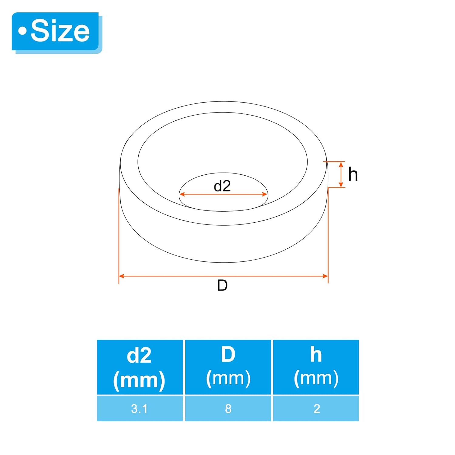 PATIKIL M3 Countersunk Finish Washer, 40pcs Flat Head Washer in Anodized Aluminum Alloy for Screws Bolts Mechanical Accessories DIY Models, Black