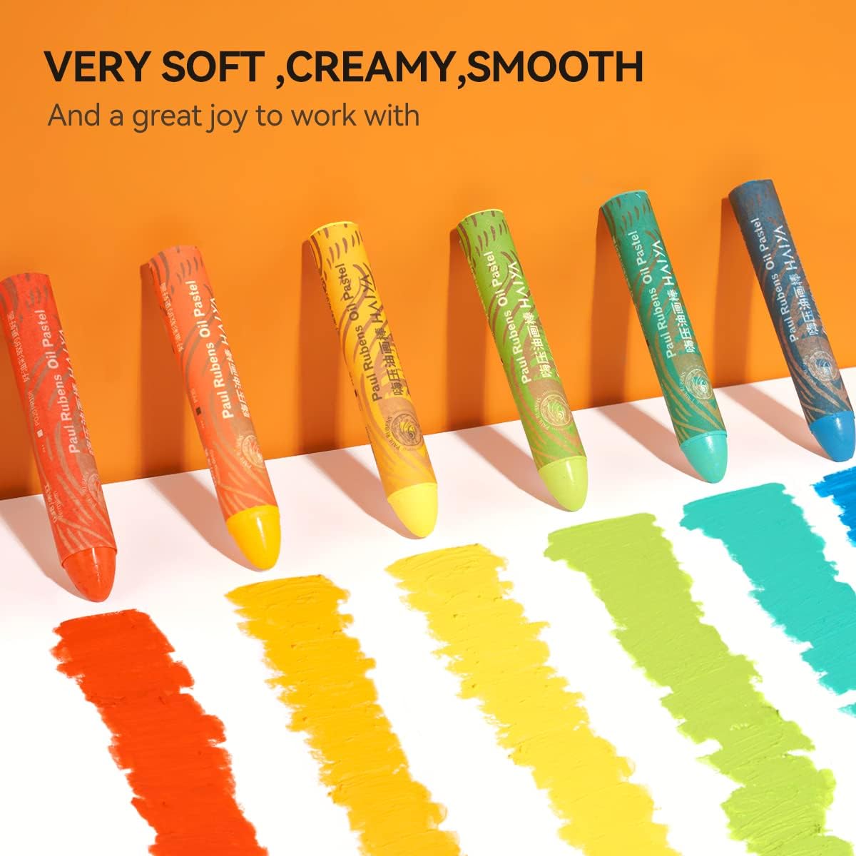 Paul Rubens 2023 Oil Pastel 48 Colors for Artists Soft Vibrant Creamy Colors for Artists Beginners Students Kids Art Painting Drawing