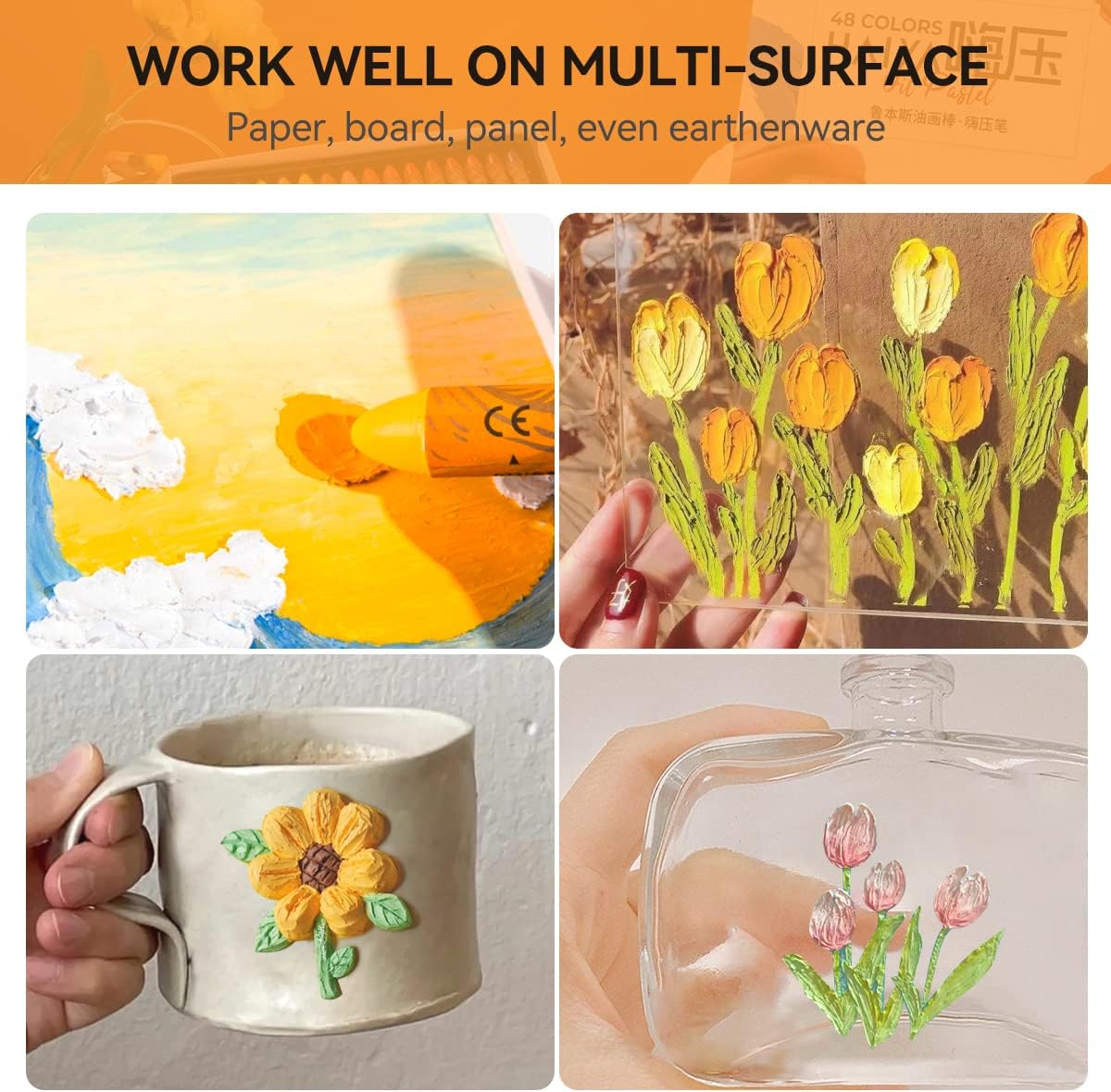 Paul Rubens 2023 Oil Pastel 48 Colors for Artists Soft Vibrant Creamy Colors for Artists Beginners Students Kids Art Painting Drawing