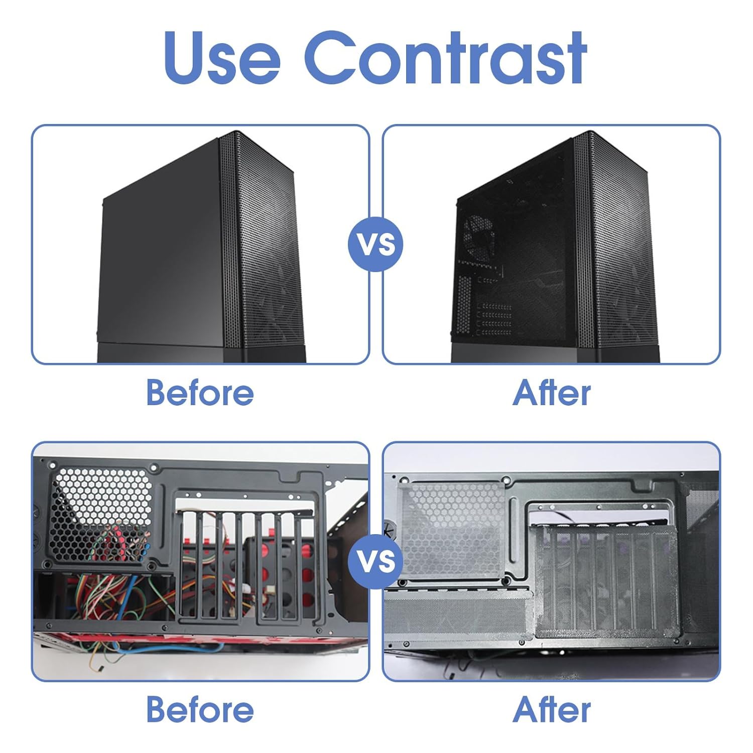 PC Dust Filter - Mesh 29 * 100cm, PVC Fan Cover for Computer Fan Protection, Dustproof Cooling Grille, Dustproof Cooling,Black