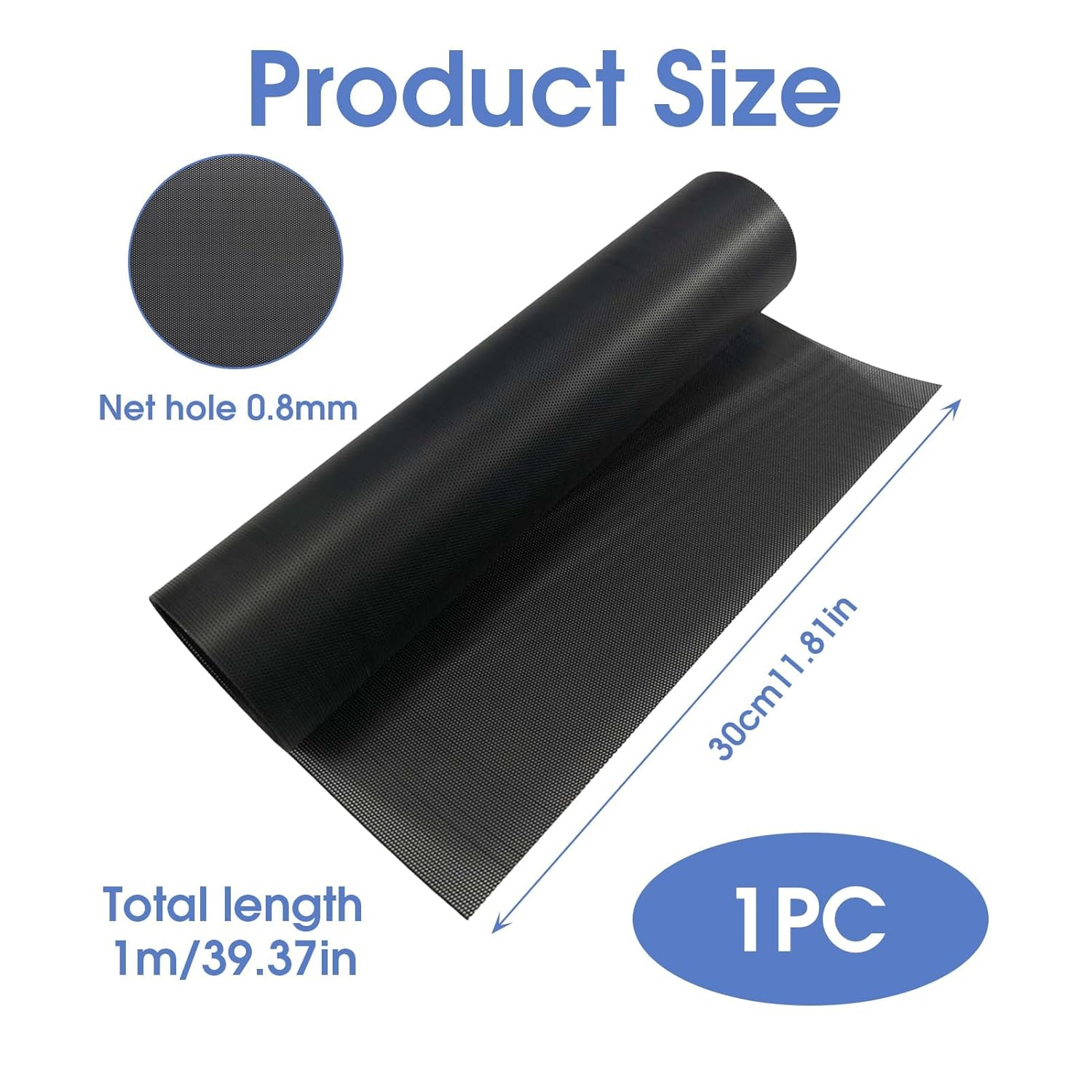 PC Dust Filter - Mesh 29 * 100cm, PVC Fan Cover for Computer Fan Protection, Dustproof Cooling Grille, Dustproof Cooling,Black