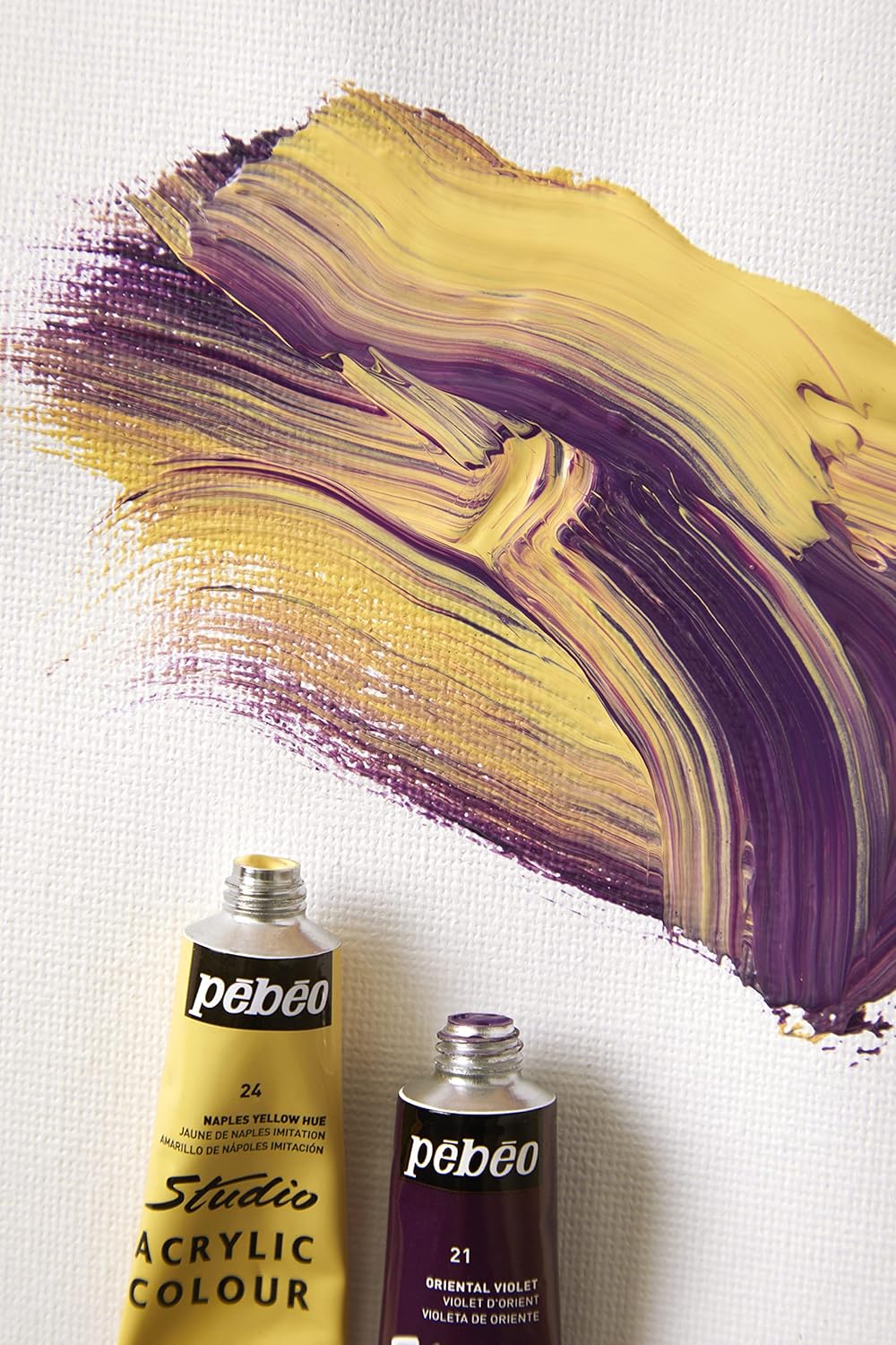 PEBEO - Studio Acrylics - Professional Quality Acrylic Paint Set 12ml (Pack of 24)