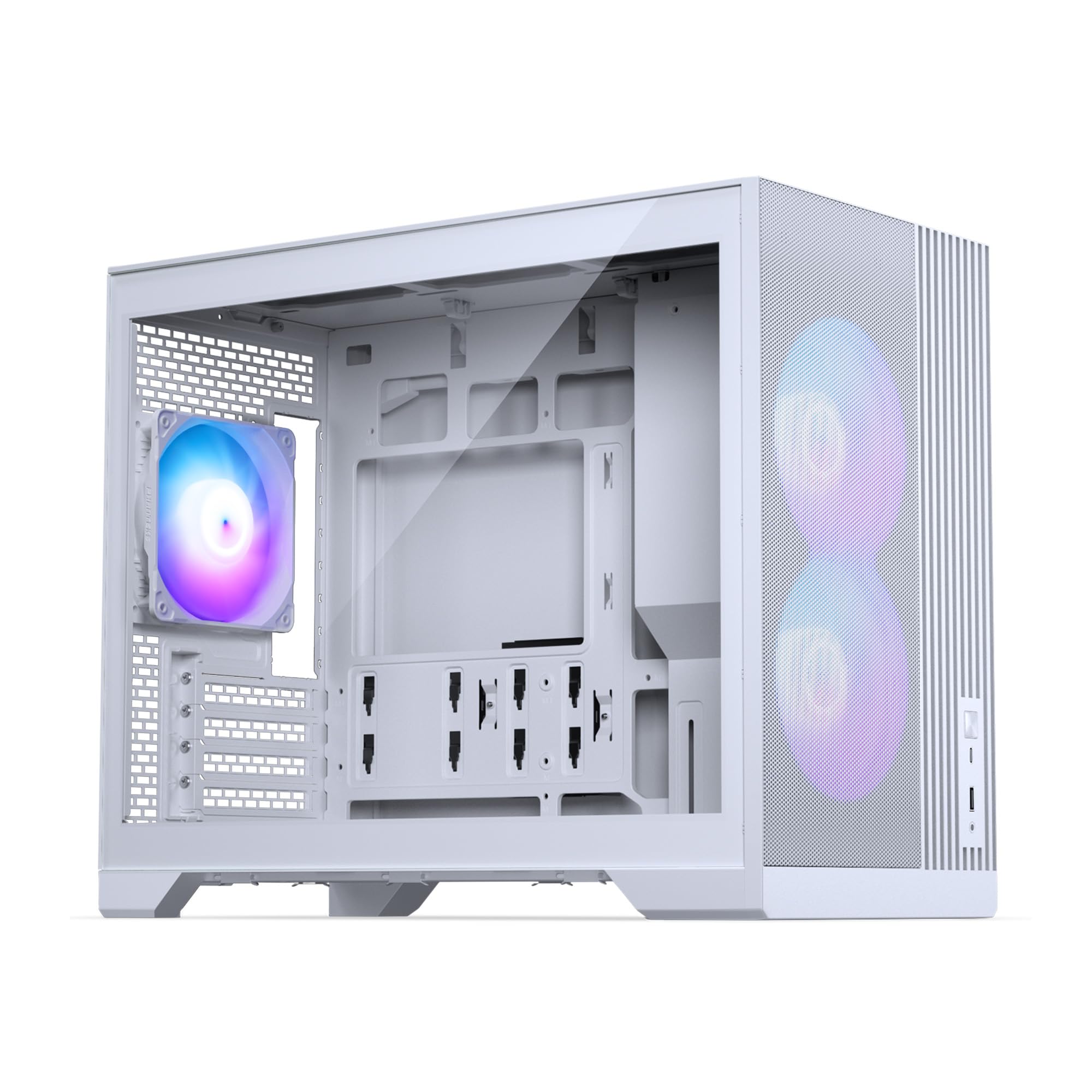 Phanteks XT M3, Compact Micro-ATX Gaming Case, High-Performance Mesh for Airflow, Tempered Glass Window, 3 x 120mm D-RGB Fans, White