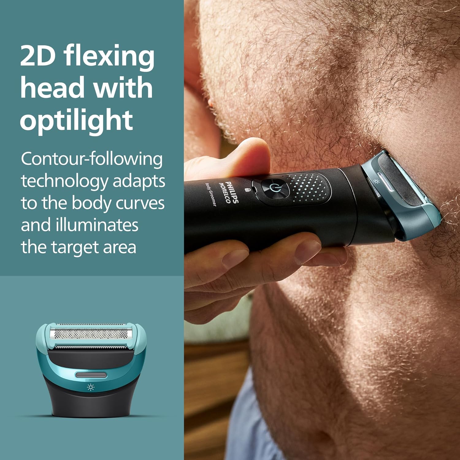 Philips Norelco Body Groomer 9000 Series, Intimate Trimmer for Bi-directional Use & Waterproof Wet Dry Body Shaver System with Foldable Back Attachment & UV Cube Cleaner, BG9485/50 Black BG9485/50 + 13 Accessories