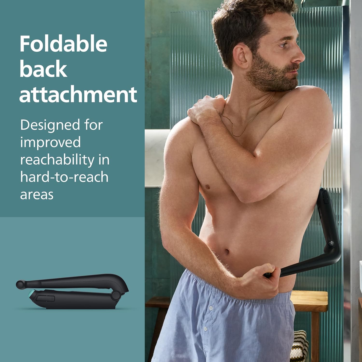 Philips Norelco Body Groomer 9000 Series, Intimate Trimmer for Bi-directional Use & Waterproof Wet Dry Body Shaver System with Foldable Back Attachment & UV Cube Cleaner, BG9485/50 Black BG9485/50 + 13 Accessories
